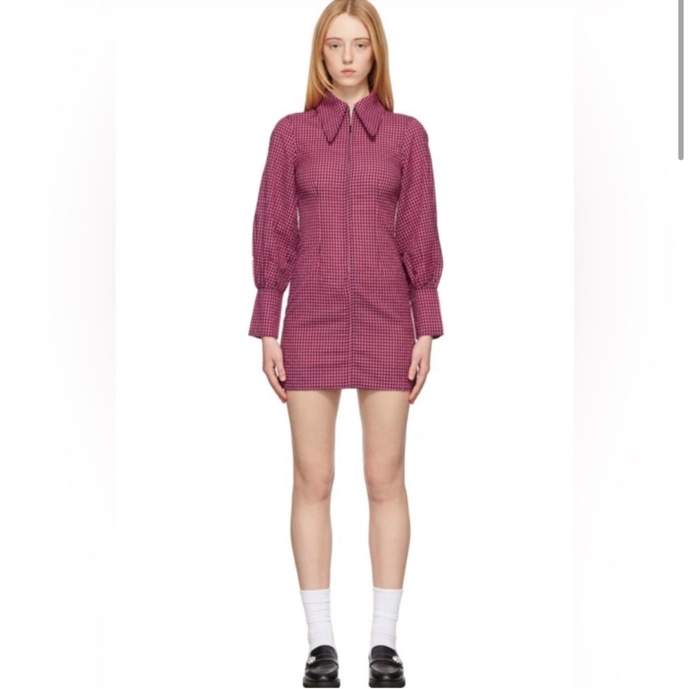 Ganni Exaggerated-Collar Mini Dress - Sold Out Everywhere